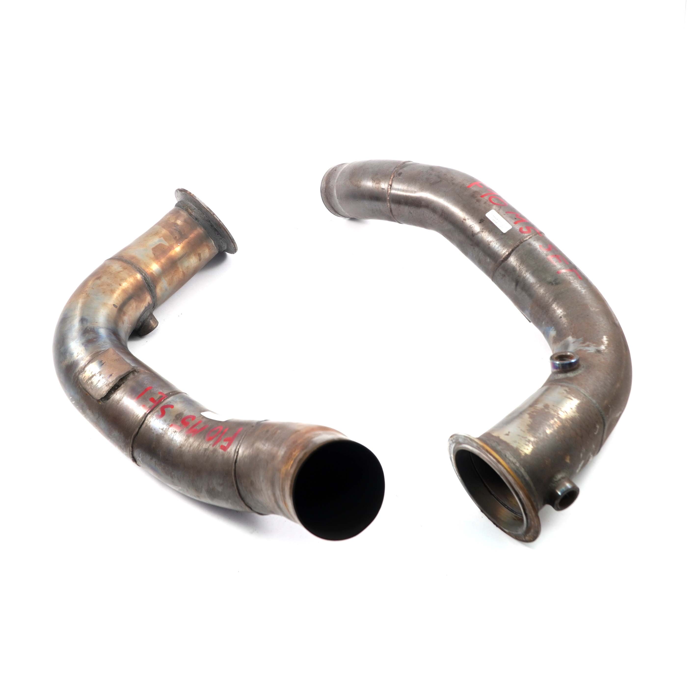 BMW F10 M5 F12 F13 M6 S63N Exhaust Decat Catless Downpipe Pipes Set