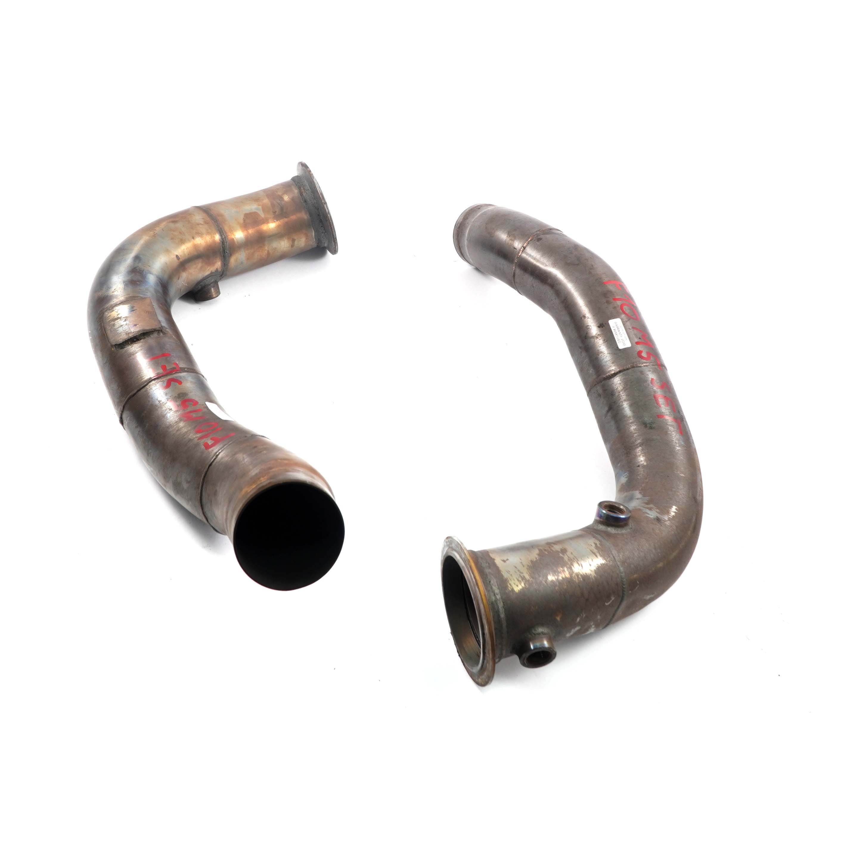 BMW F10 M5 F12 F13 M6 S63N Exhaust Decat Catless Downpipe Pipes Set