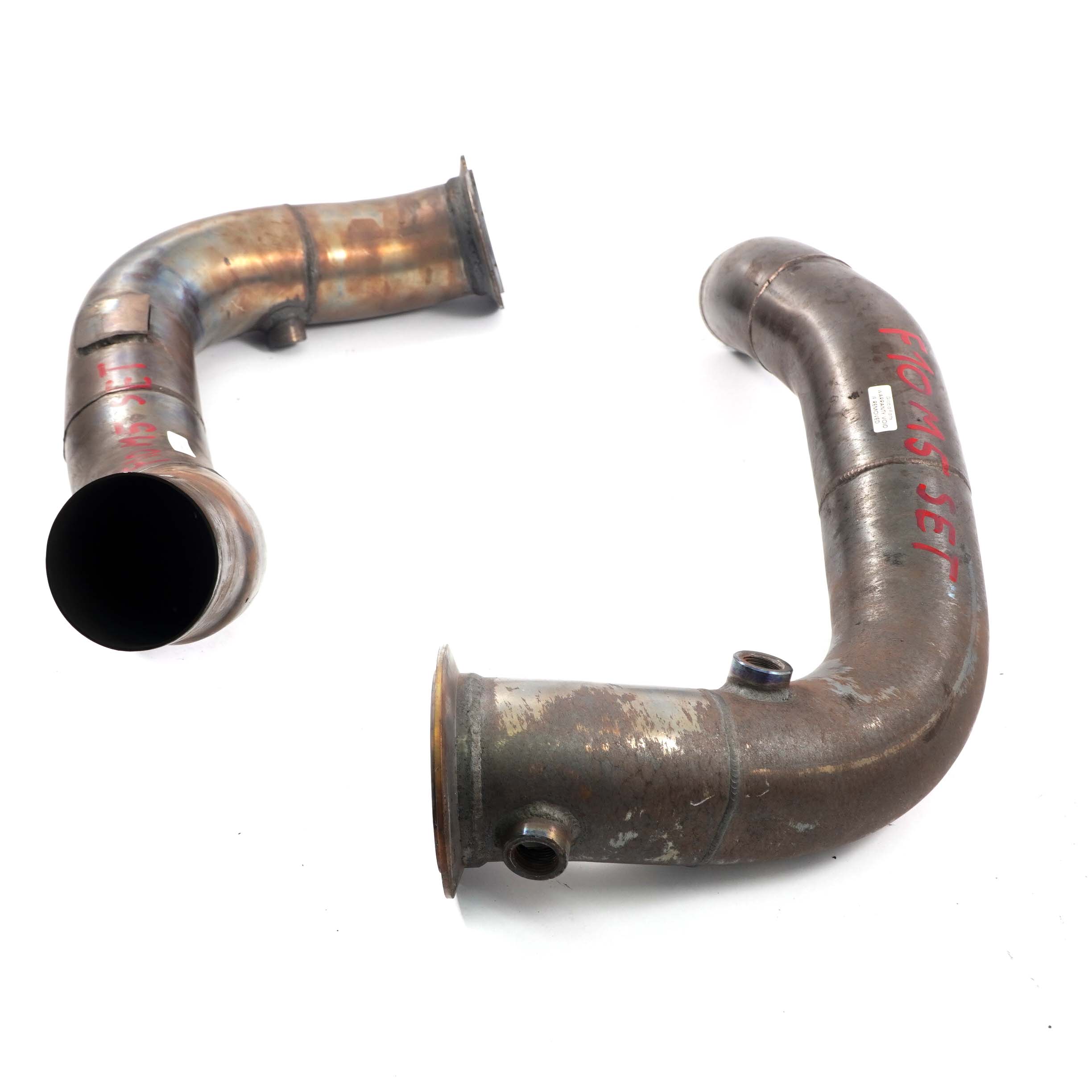 BMW F10 M5 F12 F13 M6 S63N Exhaust Decat Catless Downpipe Pipes Set