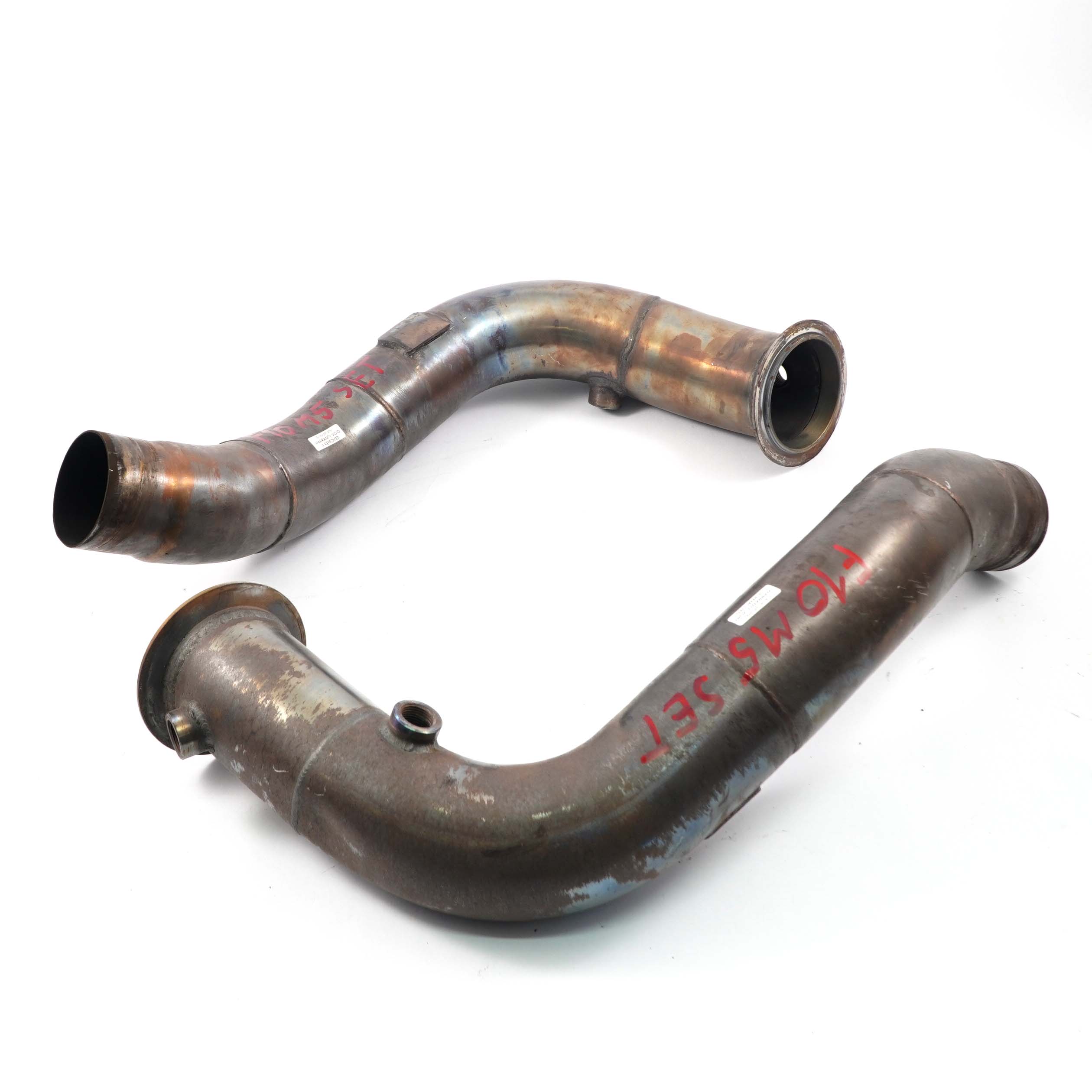 BMW F10 M5 F12 F13 M6 S63N Exhaust Decat Catless Downpipe Pipes Set