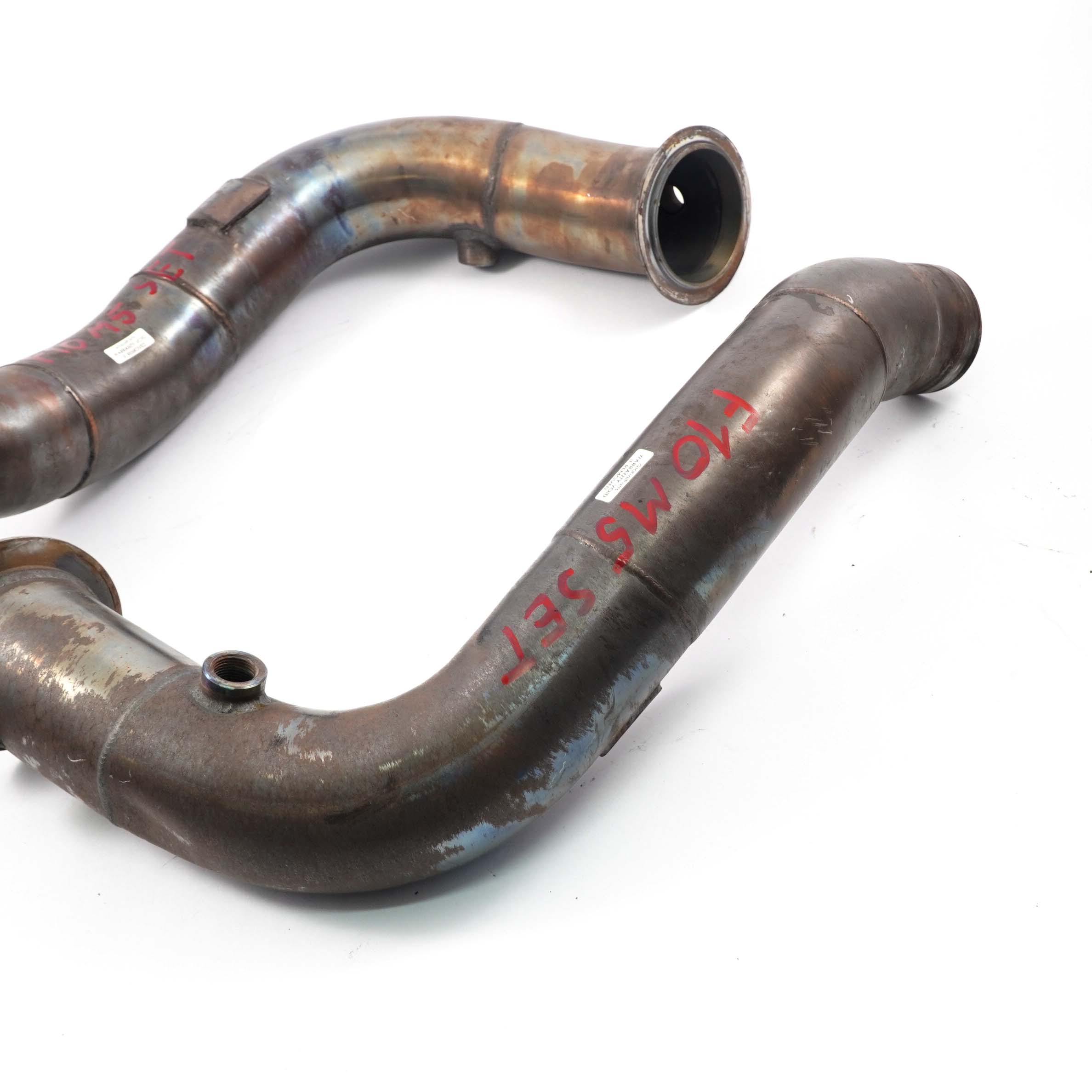 BMW F10 M5 F12 F13 M6 S63N Exhaust Decat Catless Downpipe Pipes Set