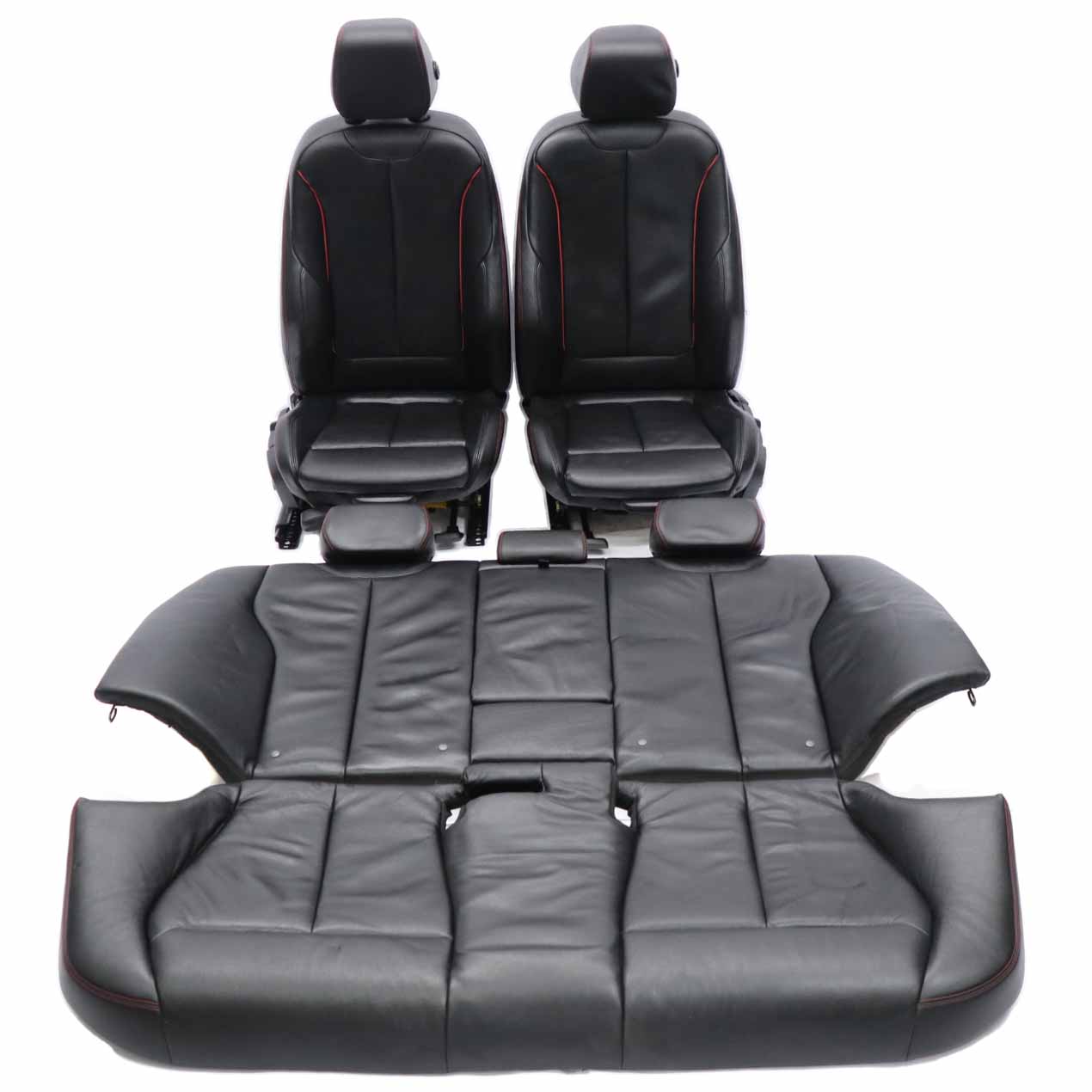 BMW F30 Sitze M Sport Schwarz Leder Dakota Akzent Rot Interieur Set Sitz