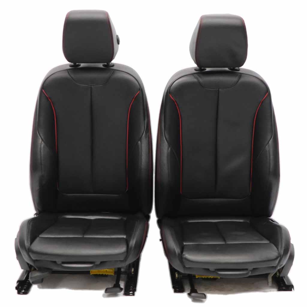 BMW F30 Sitze M Sport Schwarz Leder Dakota Akzent Rot Interieur Set Sitz