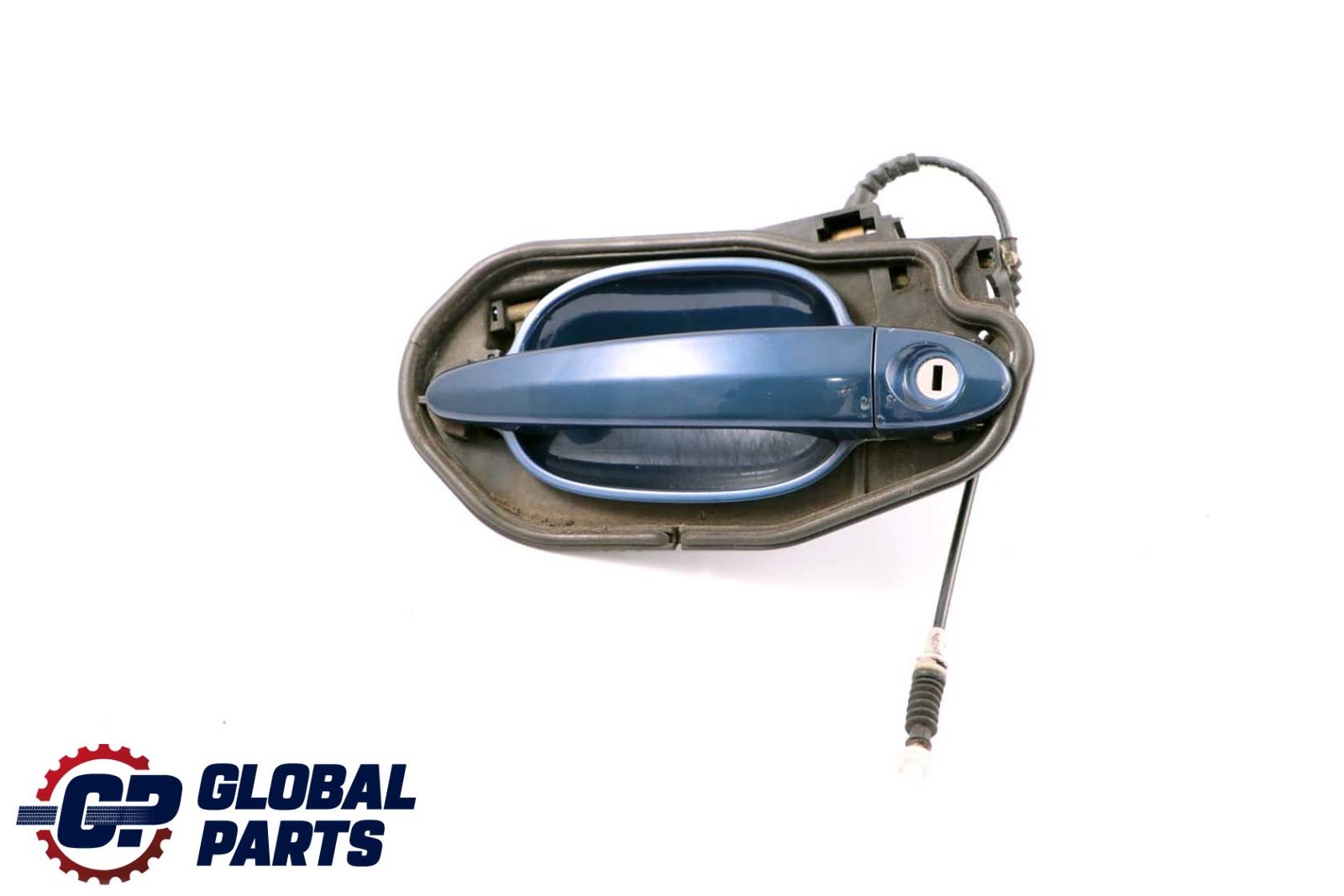 BMW 5 Series E60 E61 Outside Door Handle Rear Left N/S Mysticblau Blue