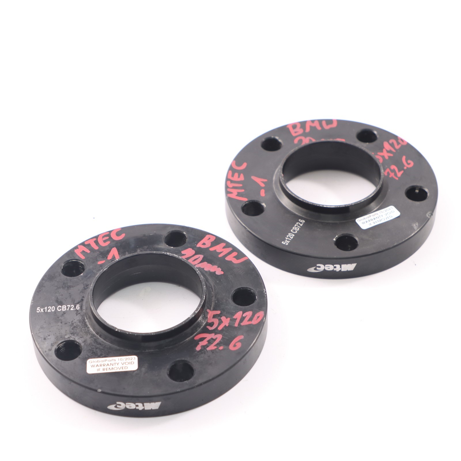 MTEC Alloy Wheel Spacers Hubcentric Shims BMW 5x120 72.6mm 20mm Pair