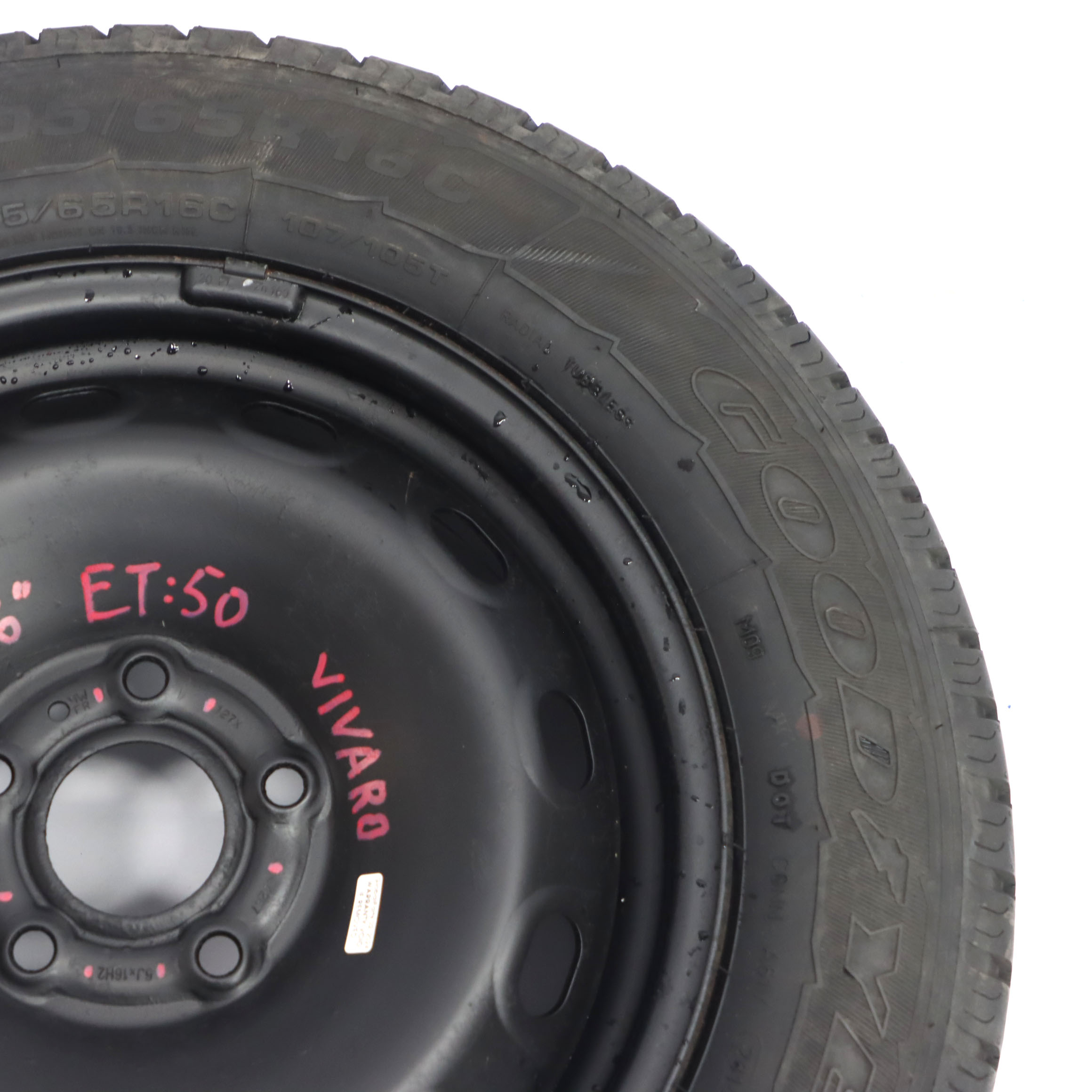 Renault Trafic Vivaro Black Steel Wheel Rim MWFR 127X 16" ET:50 6J 205/65