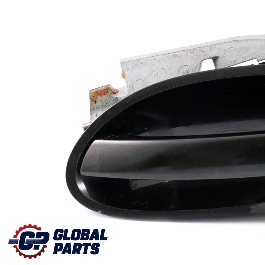 BMW 7 Series E65 E66 Complete Rear Left Grab Handle N/S Black Sapphire 475