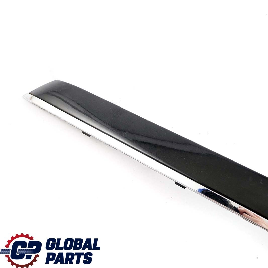 BMW 7 Series E65 E66 Bumper Strip Guard Rear Right O/S Black Sapphire Chrome