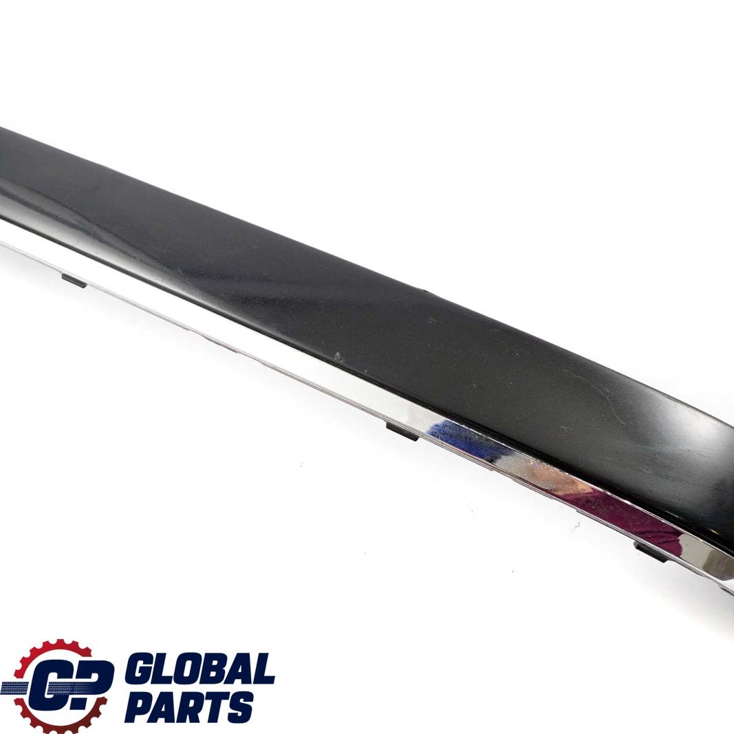 BMW 7 Series E65 E66 Bumper Strip Guard Rear Right O/S Black Sapphire Chrome