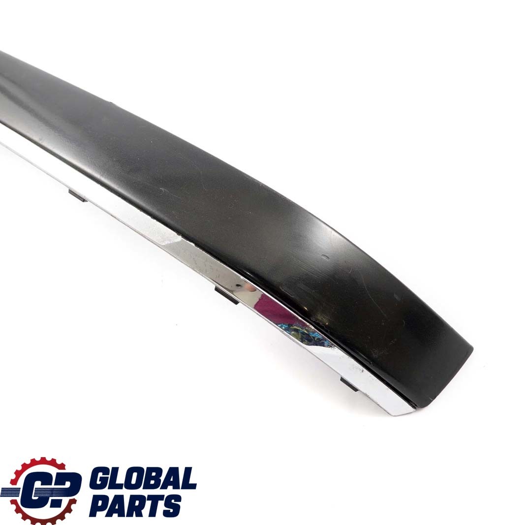 BMW 7 Series E65 E66 Bumper Strip Guard Rear Right O/S Black Sapphire Chrome