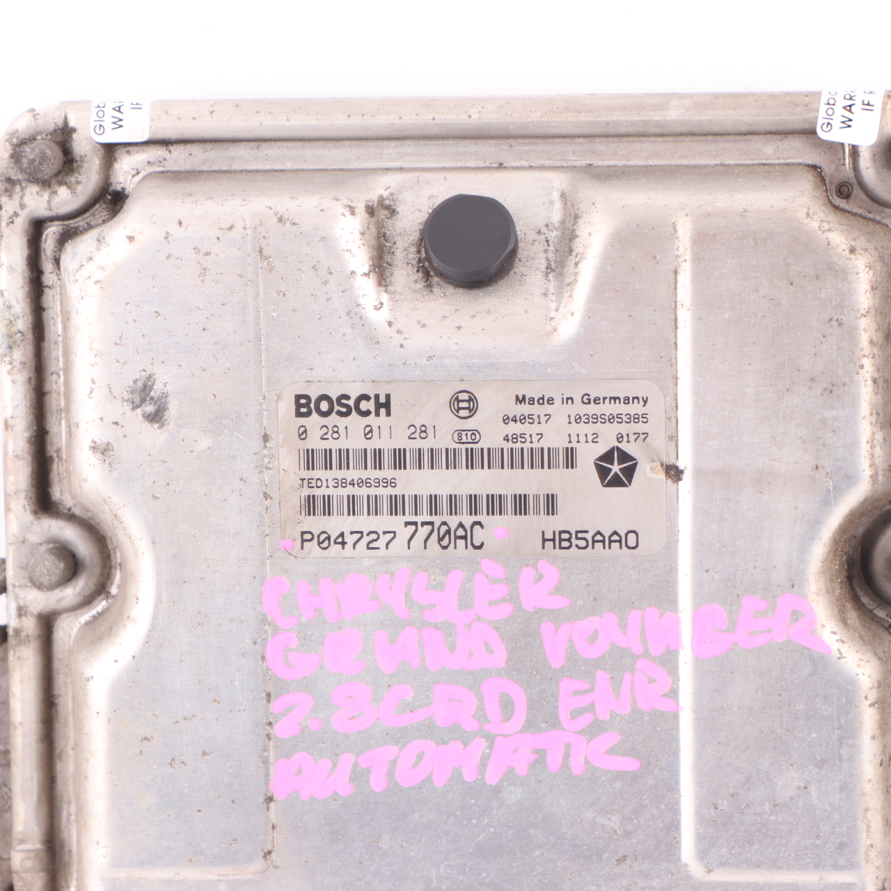 Chrysler Grand Voyager 2.8CRD Diesel 163HP Motoreinheit ECU P04727770AC Automati