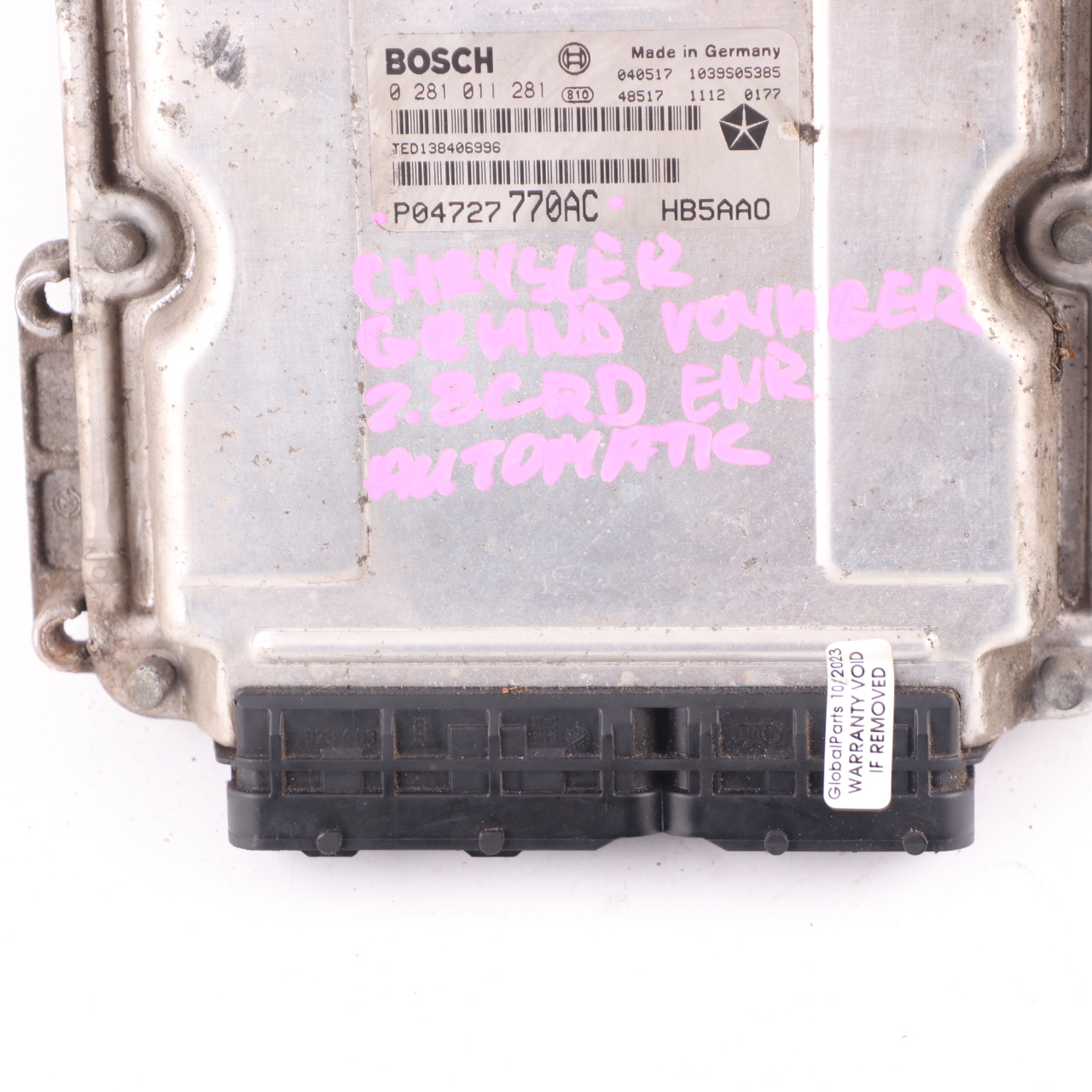 Chrysler Grand Voyager 2.8CRD Diesel 163HP Motoreinheit ECU P04727770AC Automati