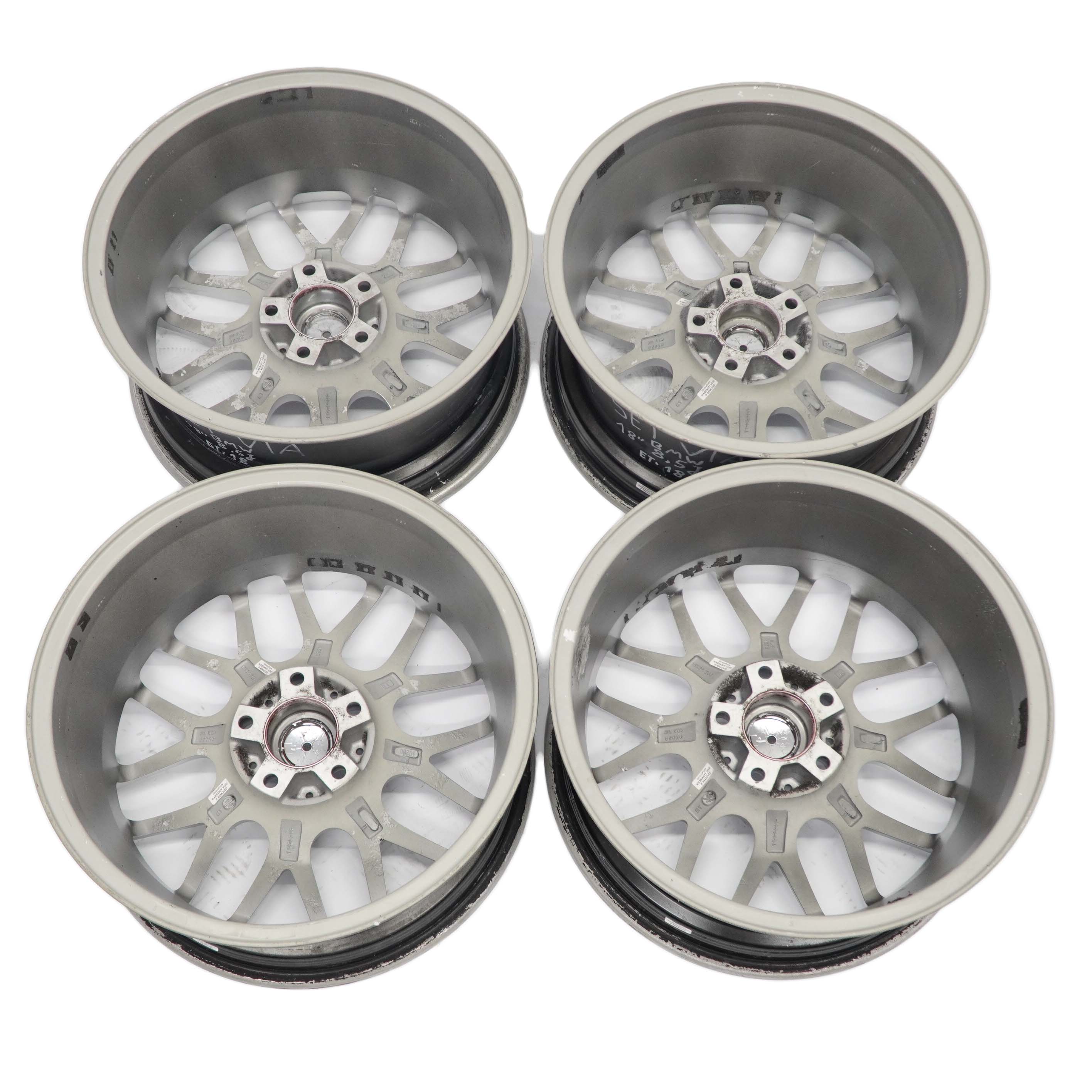 BMW E60 E61 Argent Set Complet 4x Jantes Alliage 18" 8,5J ET:18 Via